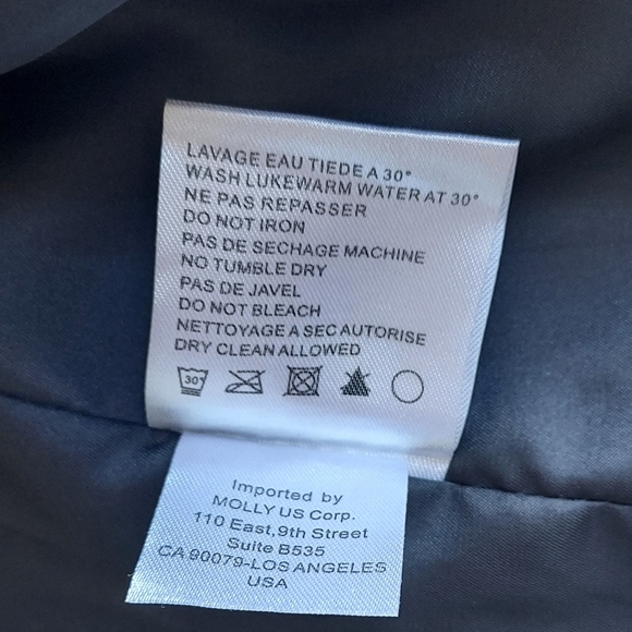 NWT Gabrielle By Molly Bracken Black Open Front W/2 Zip Pockets Blazer Size 52 - Picture 5 of 11